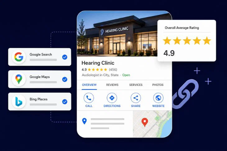 Hearing clinic search rankings