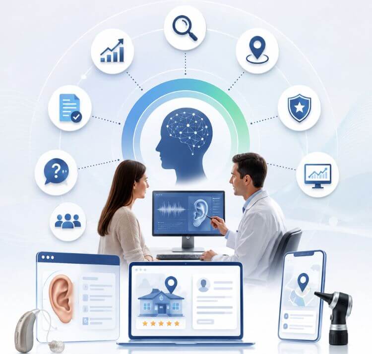 AI search optimization for audiologists