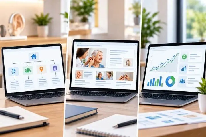 Audiology content strategy and organic SEO performance monitoring