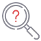 magnifying glass with question mark
